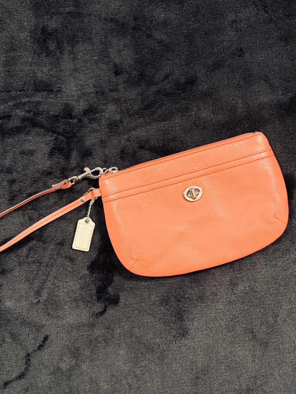 Coach Y2K Park Leather Medium Turnlock Wristlet Pouch